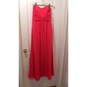 Red Strapless Bridesmaid Prom Dress size 6